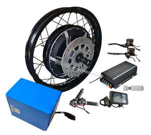 Kit moteur moyeu sans balais haute vitesse 72V 96V 12000W/15000W pour conversion moto électrique/VTT électrique, modèle HALO12K avec écran LCD - Product Image 3