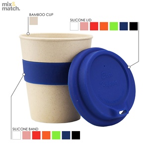 Taza de café reutilizable de bambú de 8oz ecológica con banda de silicona y tapa Regalos promocionales EK008 Bamboo <span class=keywords><strong>Ecco</strong></span> Kuppa 8oz en stock - Product Image 5