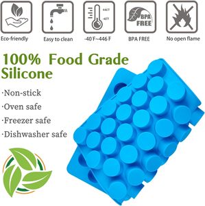 Runde Süßigkeiten-Formen Silikonformen für harte Süßigkeiten Karamellen Schokolade Ganache-Eiswürfel - Product Image 3