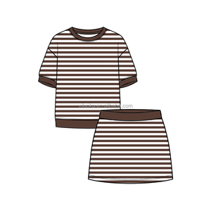 ชุ<span class=keywords><strong>ด</strong></span><span class=keywords><strong>ลาย</strong></span>ทางสำหรับเด็กผู้หญิง เสื้อสเวตเตอร์<span class=keywords><strong>ลาย</strong></span>ทางแบบสองชิ้น ผ้าสเวตเตอร์เนื้อนุ่ม กระโปรงแขนสั้นสำหรับการแข่งขันเทนนิส ขนาดสั่งทำได้ - Product Image 3
