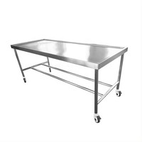 Produits mortuaires Amain Chariot mortuaire de morgue en acier inoxydable 304 Chariot mortuaire avec roues