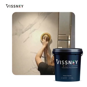 Revestimiento Acrílico para Paredes de Yeso Veneciano Ecológico de <span class=keywords><strong>Precio</strong></span> de Fábrica Vissney, <span class=keywords><strong>Pintura</strong></span> de Mármol para Fondo de TV, Revestimiento Líquido con Brocha - Product Image 4