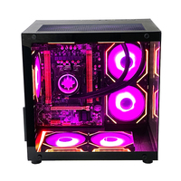 PCOOLING Étui pour PC de jeu Atx avec logo personnalisé le plus populaire Boîtier pour ordinateur de jeu en verre trempé