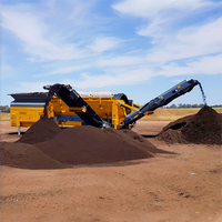 Crible rotatif mobile sur chenilles haute performance pour sable, terreau et pierres