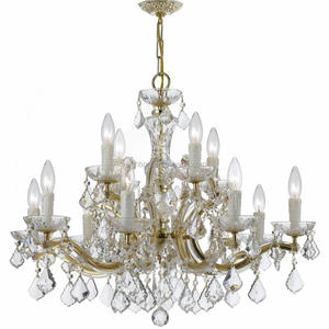 German wholesale 12 arm 2 layers iron material k9 crystal chandeliers made in china - Product Image 3