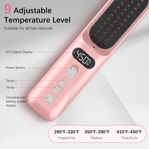 Cepillo Eléctrico Inalámbrico Portátil para Alisar el Cabello para Mujer, Cepillos Eléctricos para el Cabello - Product Image 2