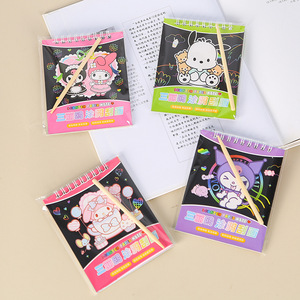 Bloc de dessin en papier à gratter coloré pour enfants, livre de coloriage DIY avec stylet, cadeau de fête pour enfants - Product Image 4