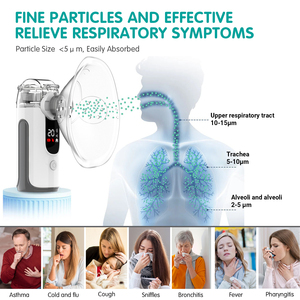 Nebulizers LED hiển thị kỹ thuật số cầm tay mini hen suyễn thở lưới xách tay Mist inhaler inhaler Máy phun sương - Product Image 5