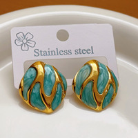 Gaovo – boucles d'oreilles carrées irrégulières vintage pour femmes, bijoux fantaisie exquis en acier inoxydable résistant au ternissement