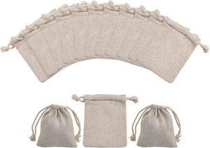 Bolsitas de Té Reutilizables de Algodón con Cordón, Bolsas de Lona Portátiles para Guardar Regalos, Especias, Granos de Café, Joyería y Jabón de Calidad - Product Image 6