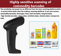 Scanner de codes à barres portable USB CK2200 CCD 1D à prix d'usine comparable au produit codable standard Zebra LI2208