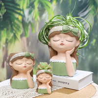 Pot de fleurs en résine de 7 pouces, motif Fée, joli petit pot à succulentes, décoration fantaisie pour la maison, le bureau ou les étagères, cadeau rêveur