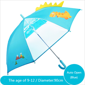 Parapluie pour enfants de haute qualité avec poignée en forme de dinosaure mignon, dessin animé, design transparent - Product Image 4