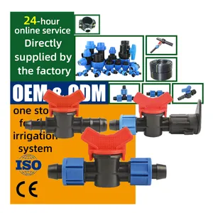 Neues Material Landwirtschaft Bewässerungs system 16mm Tropf bandrohr verschraubungen Entnahme ventil