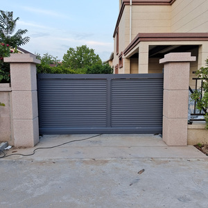 Cổng trượt tự động bằng hợp kim nhôm kiểu dáng hiện đại Hengbo, giá xuất xưởng, dùng cho nhà ở ngoài trời - Product Image 3