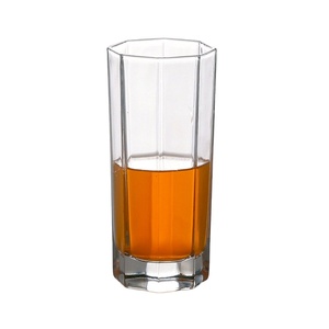 Vasos transparentes rectos altos octogonales sublimación personalizada al por mayor <span class=keywords><strong>vaso</strong></span> alto agua jugo leche té cerveza vasos para beber - Product Image 1