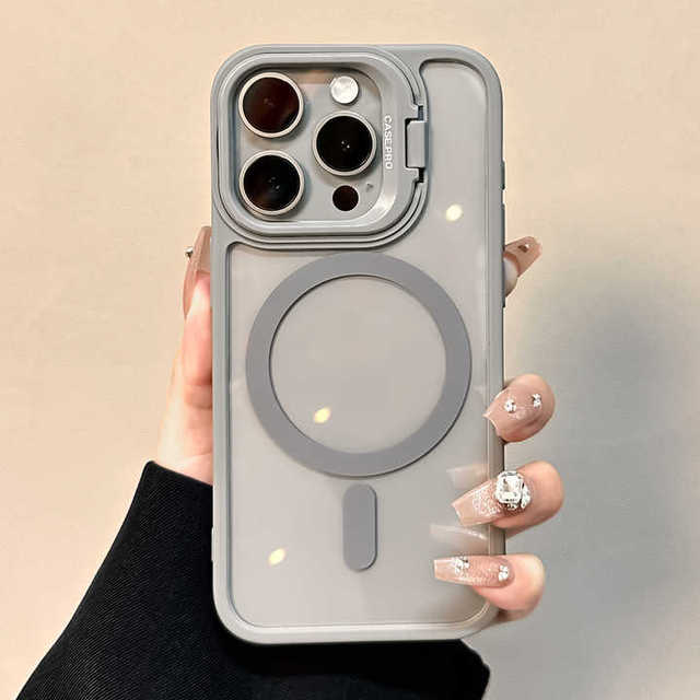 Luxury TPU+PC+Metal Bracket Magnetic Ring Holder Shockproof Waterproof Phone Case for 14/15/16 Series