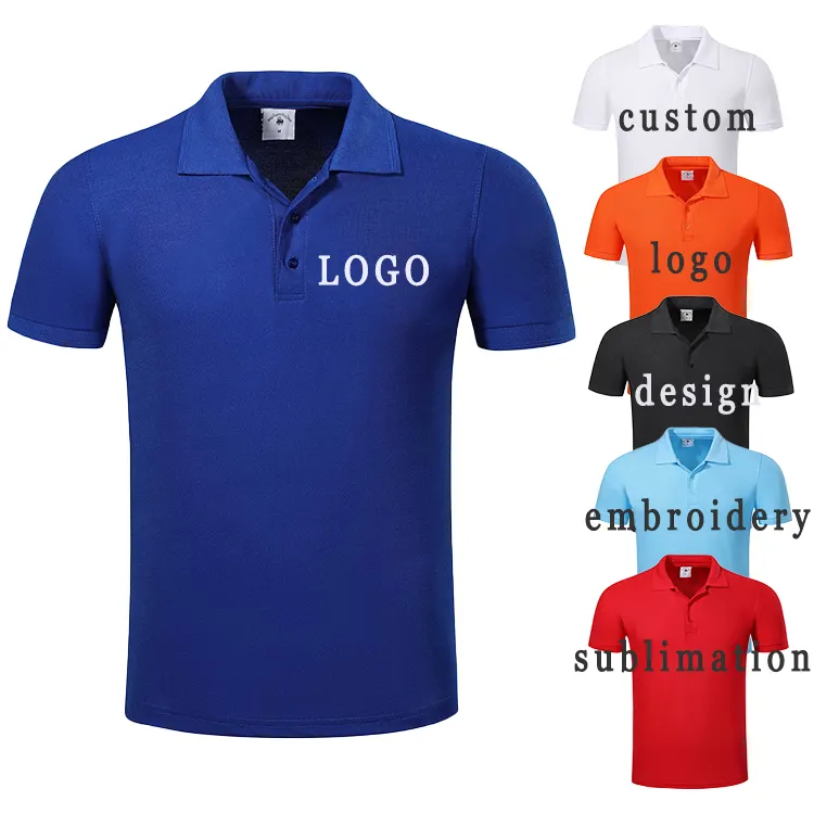 Wholesale Blank Polo Shirts Custom Your Own Logo Cotton Polyester Plain Mens Golf Polo T Shirts