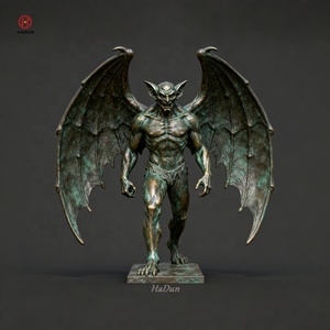 HADUN exterior grande personalizado cobre Metal <span class=keywords><strong>Lucifer</strong></span> monstruo latón <span class=keywords><strong>demonio</strong></span> gárgola bronce escultura - Product Image 3