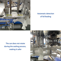 Scelleuse de boîtes rondes pour poudre protéinée, capacité de 55 boîtes par minute, directement de l'usine