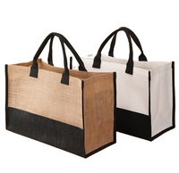 Sacs fourre-tout personnalisables en toile laminée mate pour femmes Accessoire parfait pour les cadeaux de demoiselles d'honneur de mariage en jute durable