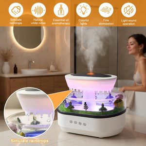 Diffuseur d'huiles essentielles parfumées effet <span class=keywords><strong>pluie</strong></span>, humidificateur d'air intelligent à brume froide, <span class=keywords><strong>bruit</strong></span> blanc, micro-paysage végétal, humidificateur d'air effet goutte de <span class=keywords><strong>pluie</strong></span>, diffuseur d'arômes avec certifications CE et RoHS - Product Image 5