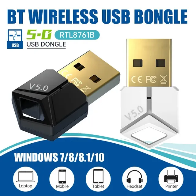 USB Blue Tooth Adapter 5.0 Audio Receiver Wireless Low Latency Music Mini Wireless Transmitter for PC/File Transfer RTL8761B