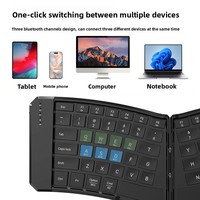 Keyboard Lipat Nirkabel Model Gunting Ultra-Tipis Senyap Mini Mudah Disimpan untuk Tablet Laptop Ide Hadiah Sempurna