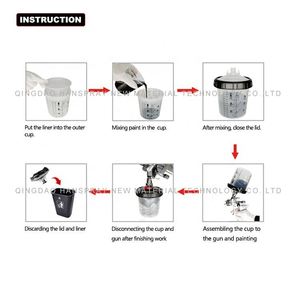 Wholesale 400ml spray gun Cup, Cup mixing paint for body solution - Product Image 4