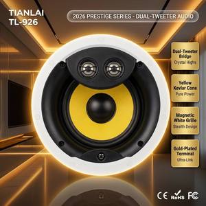 ลำโพงติดเพดาน TIANLAI TL 926 แบบคู่ พร้อมทวีตเตอร์คู่ คุณภาพเสียงไฮไฟ กรวยเคฟลาร์ สำหรับระบบเสียงโฮมเธียเตอร์ - Product Image 3