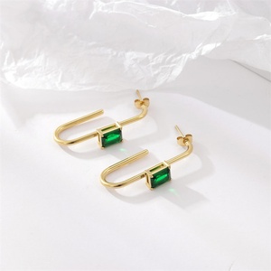 Simple Fashion CZ Zircon <b>Earring</b> Delicate Stainless Steel Geometric <b>Stud</b> <b>Earring</b> - Product Image 2