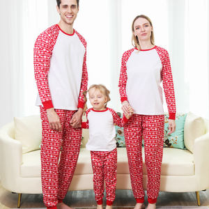 Conjunto de Pijamas Navideños para Niños 100% de Algodón con Estampado a Cuadros de Oso <span class=keywords><strong>Polar</strong></span> en Rojo y Ropa para Perro a Juego para la Familia al Por Mayor - Product Image 3