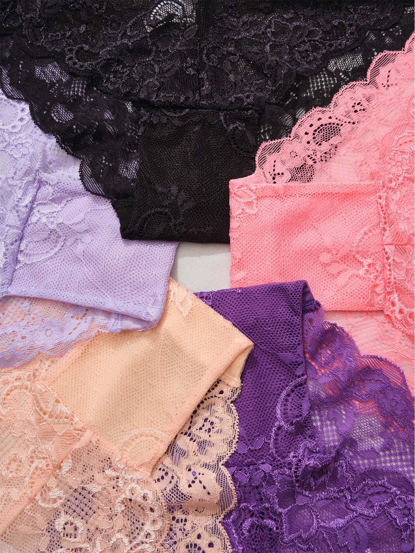 Wholesale New Design Multi-colors Women Lace Sexy Lingerie 5 Colors Cotton Crotch Women's Underwear