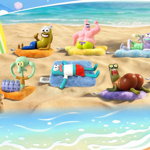 The Genuine SpongeBob Biketown <strong>Resident</strong> Luang Xiaoxiang Fragrance Doll Beach Aroma Plush Blind Box Passerby Fish100mm - Product Image 1