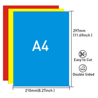 Foska 100 lembar 250 kertas Printer A4 pelangi 10 warna kertas Origami berwarna 20 lb 80GSM untuk memotong DIY kerajinan seni anak-anak
