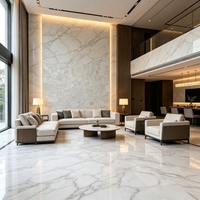 Dalle de marbre naturel de luxe haut de gamme, grande taille, pouvant être assemblée, résistante à l'usure, pour mur de salon, sol et table basse
