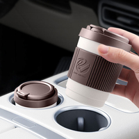 Cendrier de voiture de luxe YECAI avec couvercle à lumière LED bleue, design tasse à café, multifonctionnel pour l'intérieur des véhicules Audi VW Mercedes