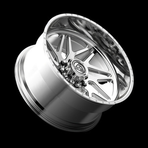 XINLAI Nuevo Juego de 4 Ruedas Forjadas de Malla Plateada Pulida Personalizadas con Borde Profundo de 18-26 Pulgadas para Chevrolet Silverado y 1500 - Product Image 4