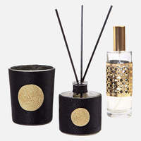 Mescente personnalisé fait à la main naturel sans fumée tasse romantique parfum de noël bougie de cire de soja diffuseur de roseau coffret cadeau