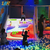 Toboggan interactif de projection pour parc d'attractions, équipement de jeu interactif d'intérieur pour enfants avec projecteur