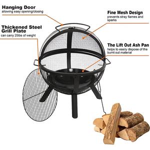 Parrilla de barbacoa negra grande Fire Globe Pit, cubierta protectora de 35 pulgadas, bola recubierta de polvo, calefacción al aire libre, hoguera, Picnic para acampar - Product Image 2