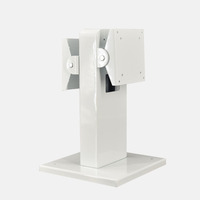 Support d'écran en métal noir et argent 12'' 15'' 17'' 21'' 21,5 pouces, support double moniteur pour ordinateur, VESA 75x75/100x100mm