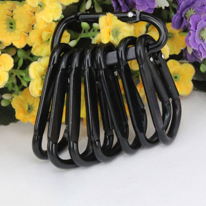 Mousqueton en aluminium de 2 pouces avec clip pour clés, anneau en D, crochet mousqueton, boucle porte-clés, attache à ressort, clips pour porte-clés - Product Image 2