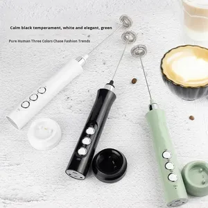 Yumurta Çırpıcı Süt Köpürtücü 2'si 1 Arada 3 Hızlı Ayarlanabilir El Mikseri Evde Kullanım Şarj Edilebilir Pil Çırpıcı Klasik Tasarım - Product Image 4