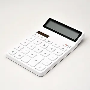 KACO Calculator 12 Digits Solar Desktop Electronic Power Battery Style Packing Office School Supply White Color