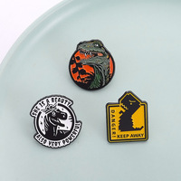 Stok dinosaurus Pin Enamel lucu bros hewan Jurassic Tyrannosaurus Rex dinosaurus lencana Pin kerah