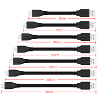 Câble de charge et de données Micro USB 2.0 USB-A 0,3/0,5/1/1,5/1,8/3/5M, conducteur en cuivre pur, écologique, avec gaine en PVC
