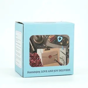 Квадратная бумажная коробка для упаковки восковых банок с логотипом на заказ, Подарочная коробка для свечей на день рождения