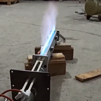 Quemador de llama lineal de 90CM con calentamiento rápido personalizable, control de velocidad del ventilador y sistema de temperatura NG/LPG
