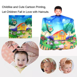 Pano de cabelo para salão de beleza, barbeiro, corte de cabelo para crianças, pano impermeável, antiaderente, roupas de desenho animado, capa xale - Product Image 5